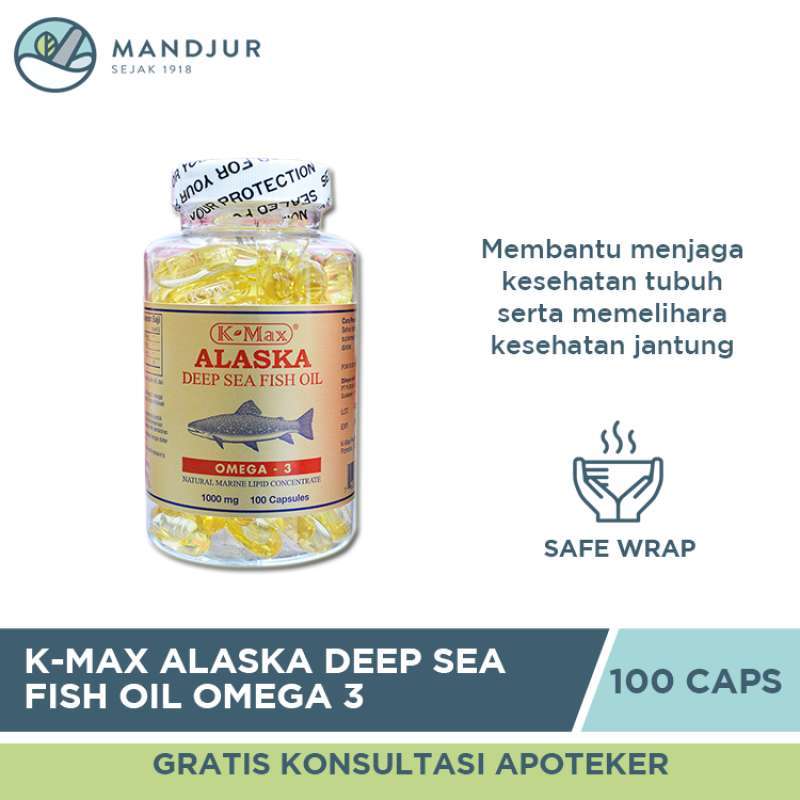 Jual K-Max Alaska Deep Sea Fish Liver Oil Omega 3 Multivitamin - Putih [100  Capsule] di Seller Mandjur Official Store - Kota Jakarta Pusat, DKI Jakarta  | Blibli