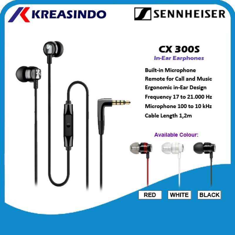 Sennheiser CX 300S In Ear Headphone with One Button Smart Remote Black|Earphones|  - AliExpress