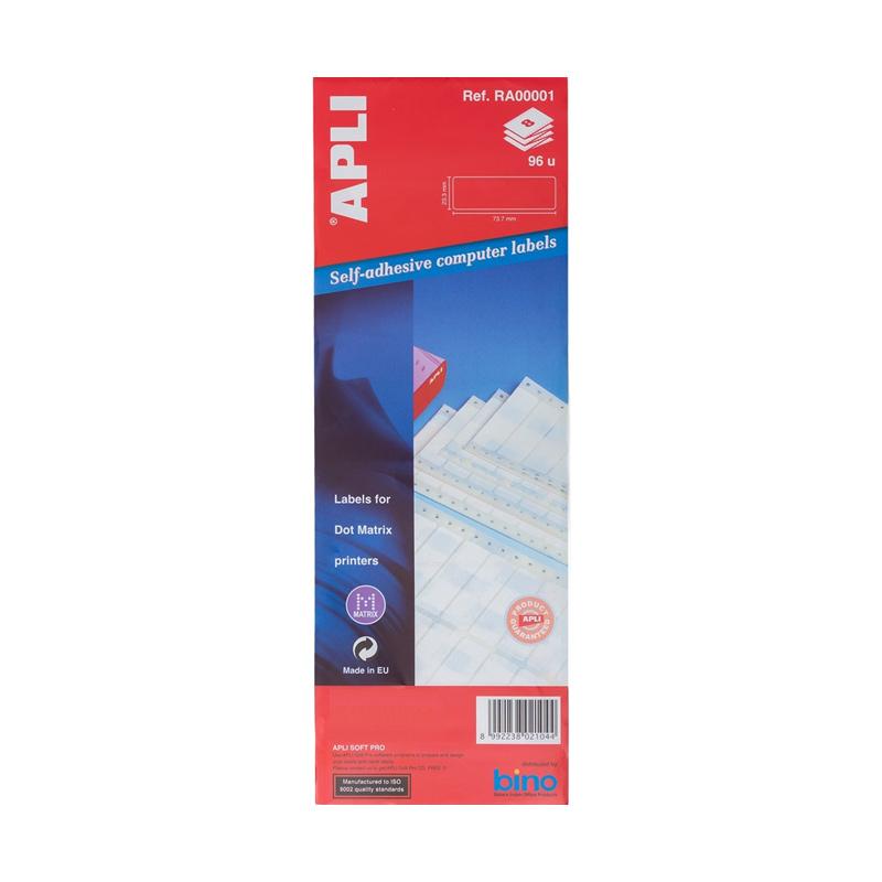 Jual APLI #RA00001 Continuous Form Computer Label [73.7 x ...