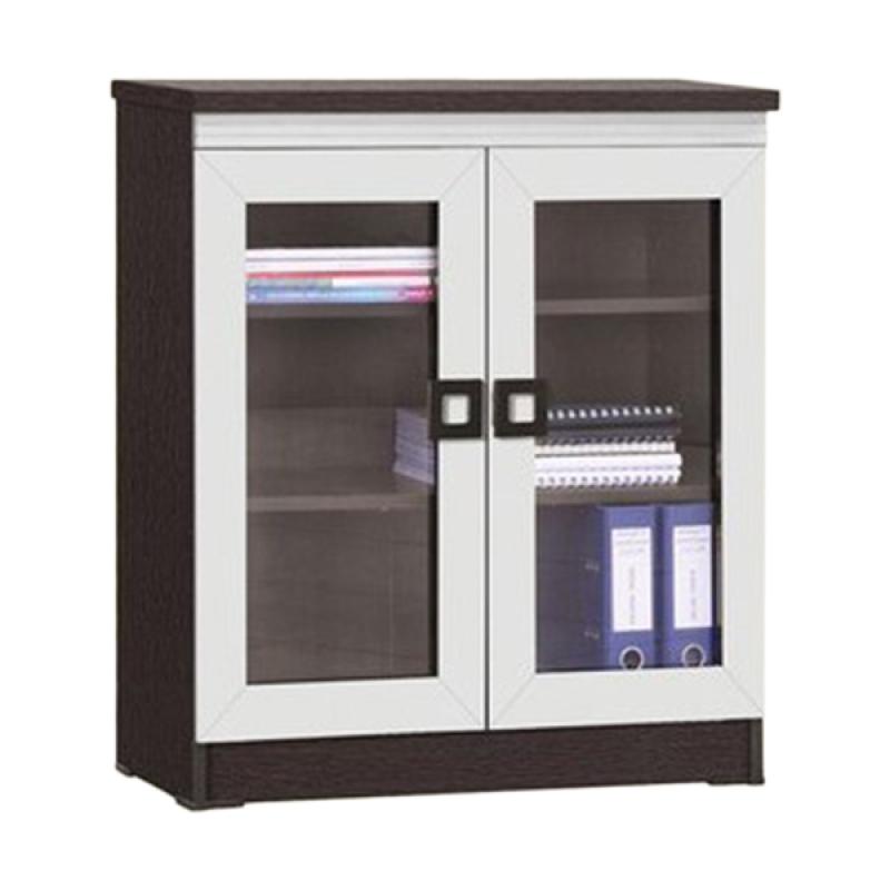 Jual Creova Series 2602 Pintu Kaca Lemari Buku Dan Lemari Arsip Coklat Terbaru Juli 2021 Blibli