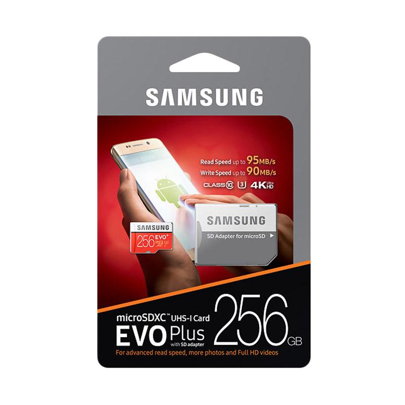 Jual Samsung Evo Plus Microsd Memory Card With Adapter [256gb