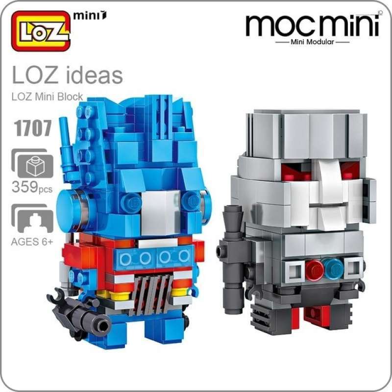 Megatron Mini Transformers Optimus Prime EXCLUSIVE LOZ Mini Brick Headz In  Optimus Prime Megatron