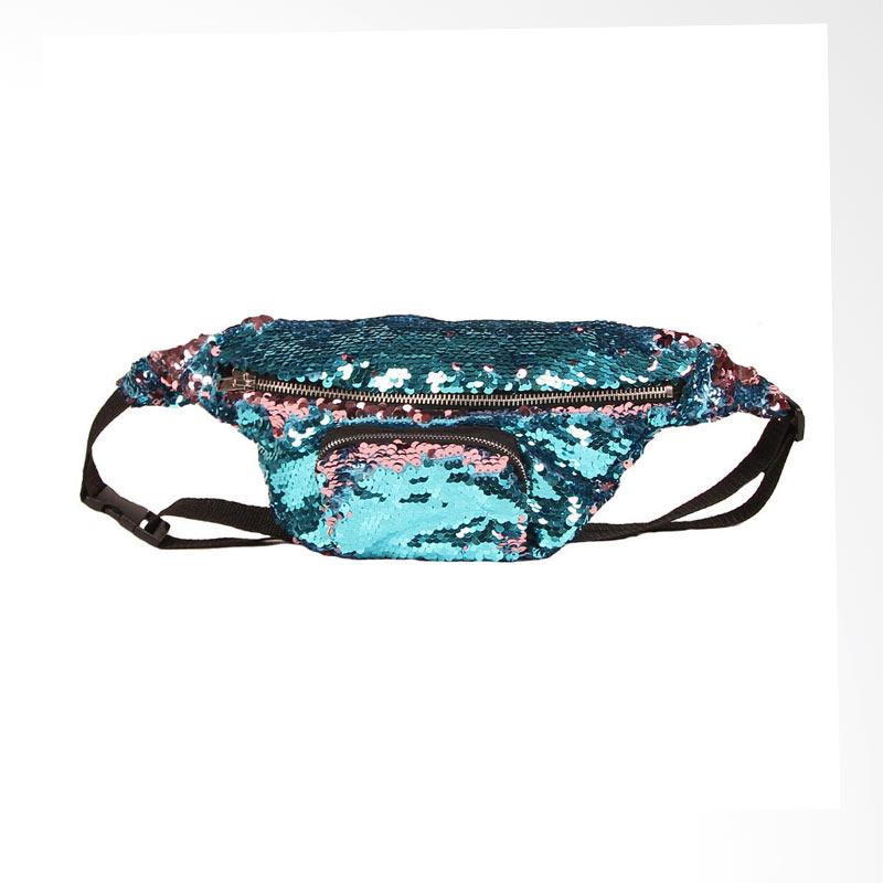 Jual Lansdeal Unisex Outdoor Sports Casual Double Color Sequins Tas Pinggang Wanita Sky Blue Online Mei 2021 Blibli