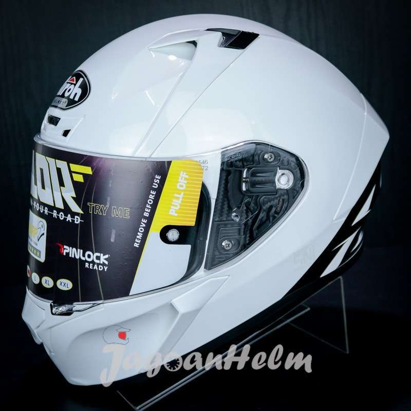 Promo Airoh Helm Valor White Flat Visor White M Diskon 1% Di