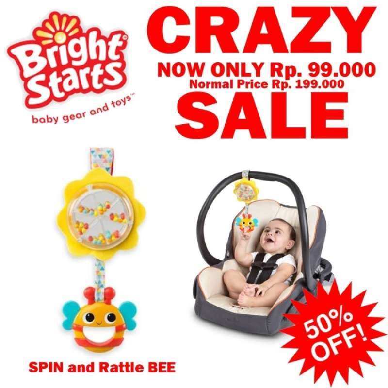 Rattle Bright Starts Spin Bright Starts Grab Spin Rattle Toy (3m+)
