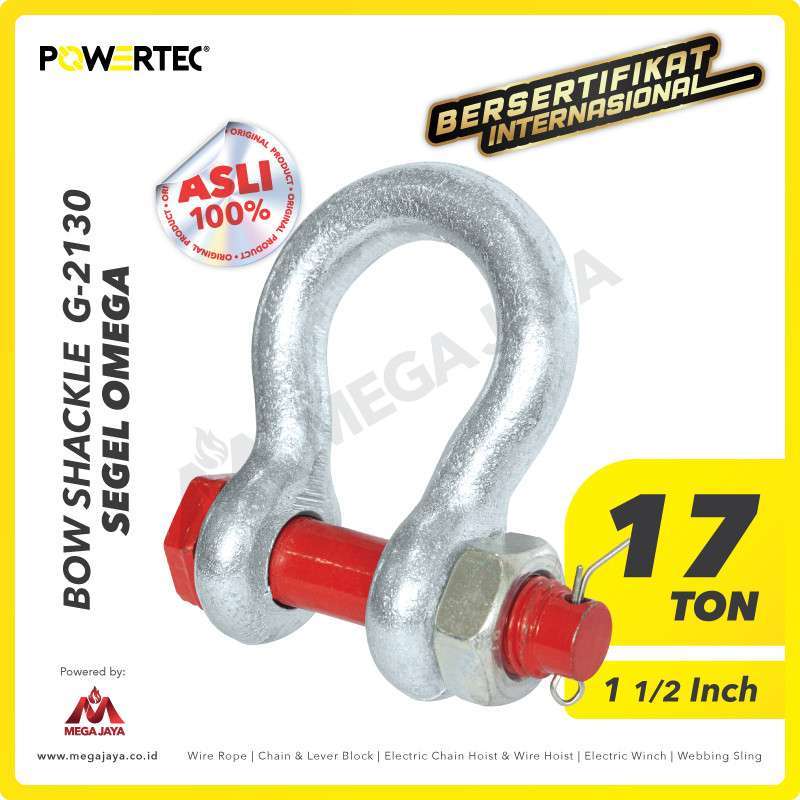 Jual Bow Shackle Omega G2130 17 Ton - 1 