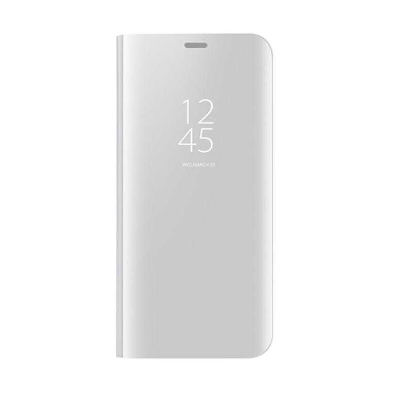 Jual Oem Clear View Standing Flip Cover Casing For Samsung Galaxy S8 Plus Silver Online Juni 2020 Blibli Com