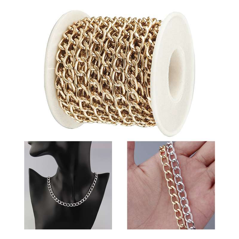 Promo Curb Chains Twisted Cross Cable 