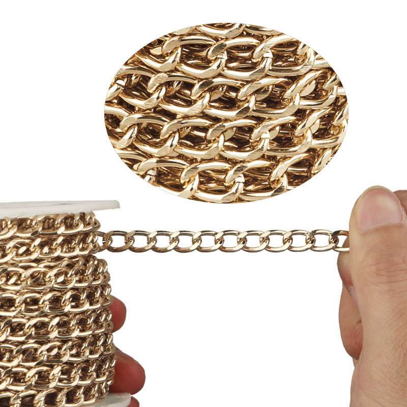 Promo Curb Chains Twisted Cross Cable 