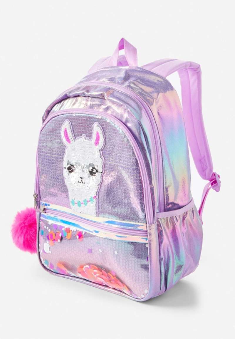 llama sequin backpack