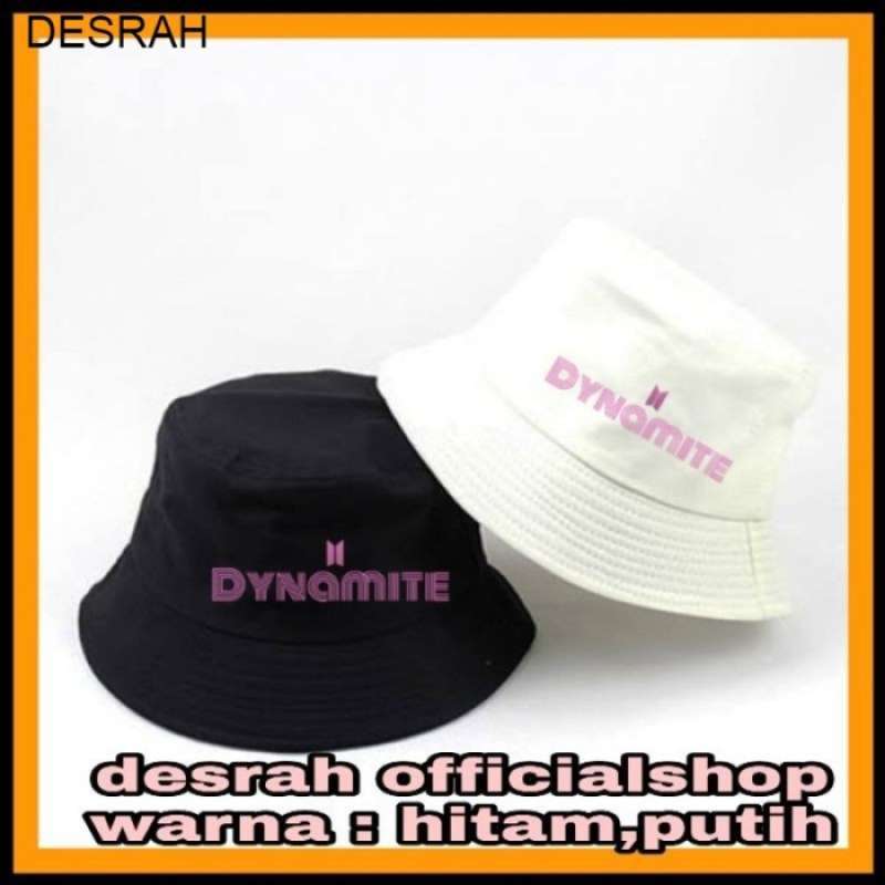 topi bucket KPop BTS DYNAMITE PINK 