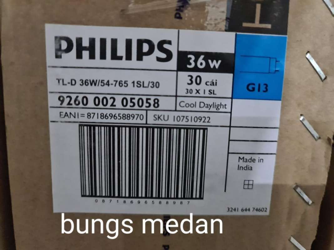PHILIPS LAMPU TL 36W PUTIH 36 WATT TL-D TLD NEON T8 36 W 36WATT 54