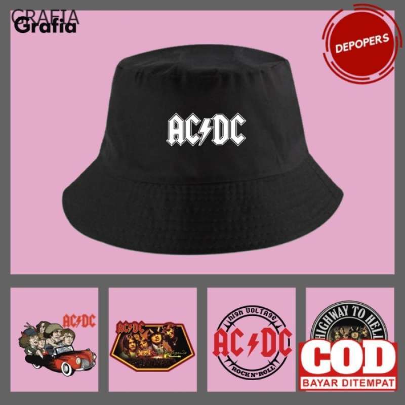 Promo Topi Bucket Acdc Pria Wanita di 