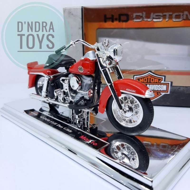 Toy Harley Davidson Hd Custom Maisto Diecast Miniatur Motor Harley