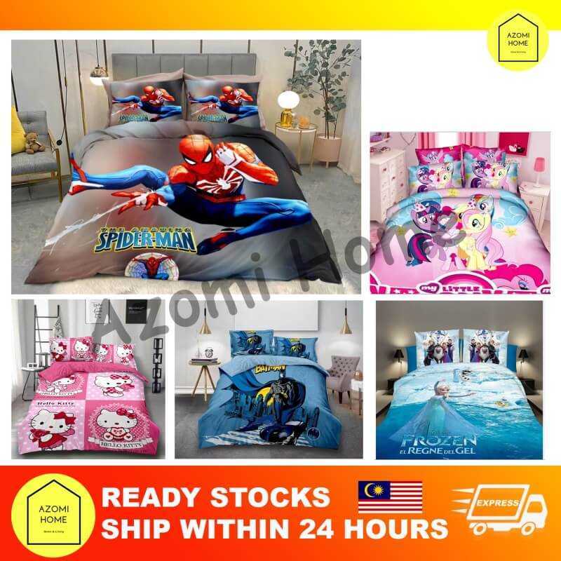 Jual Cadar Katil Cotton Bedsheet Cartoon Single Queen Fitted Bedding Pillow  Cover Kids Mickey Minnie Spiderman Bedding - Malaysia 4768226 - Minnie Pink  Single di Seller Youbeli Malaysia - Malaysia | Blibli