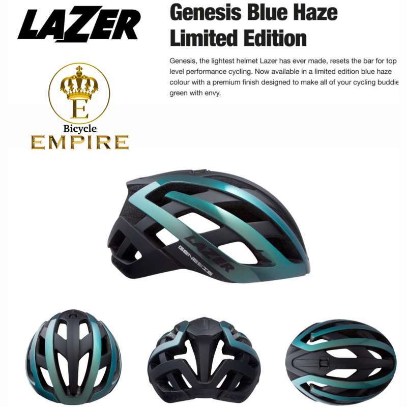 Jual Helm Sepeda Lazer Genesis Blue Haze Limitied Edition Helmet