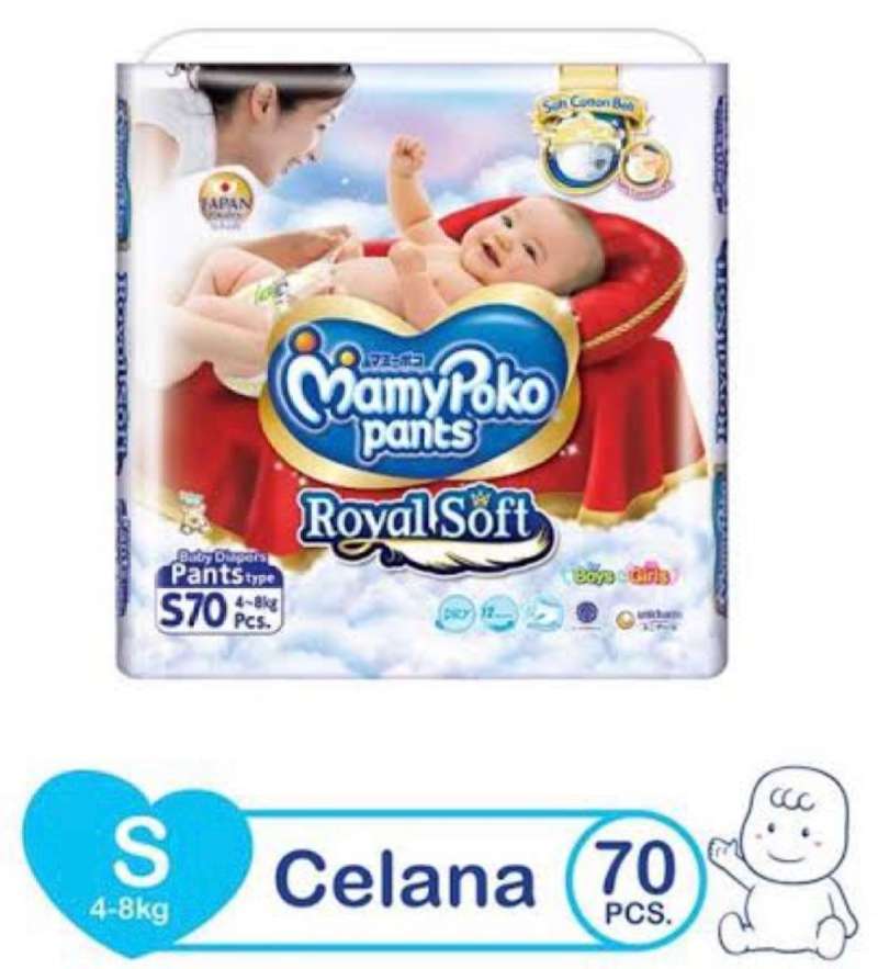 Jual MamyPoko Pants Royal Soft S-70 di 