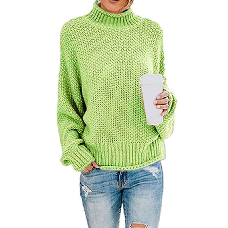 Promo Womens Turtleneck Batwing Sleeve 