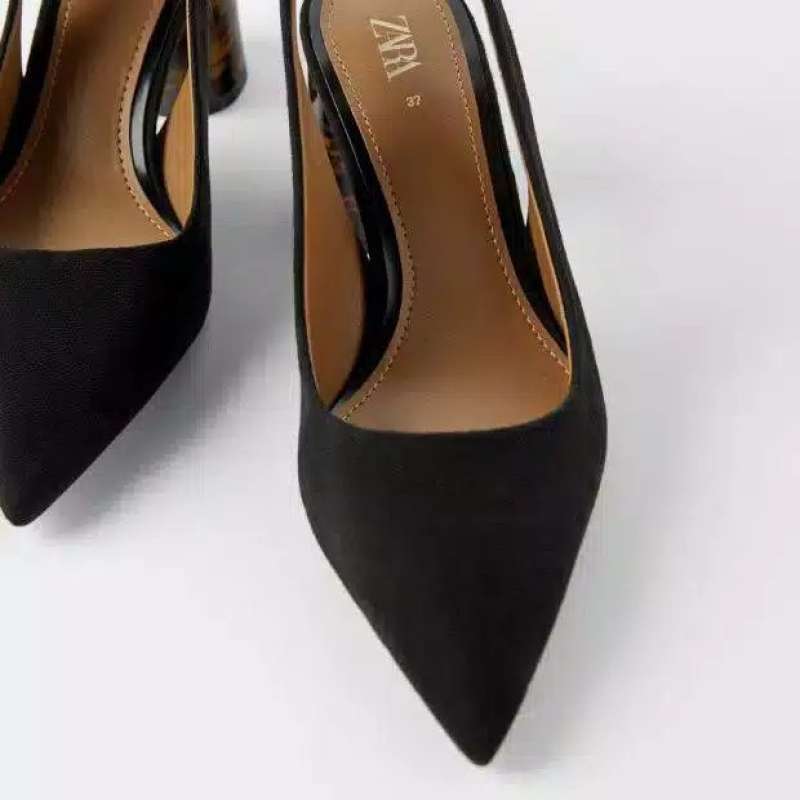 zara black suede heels