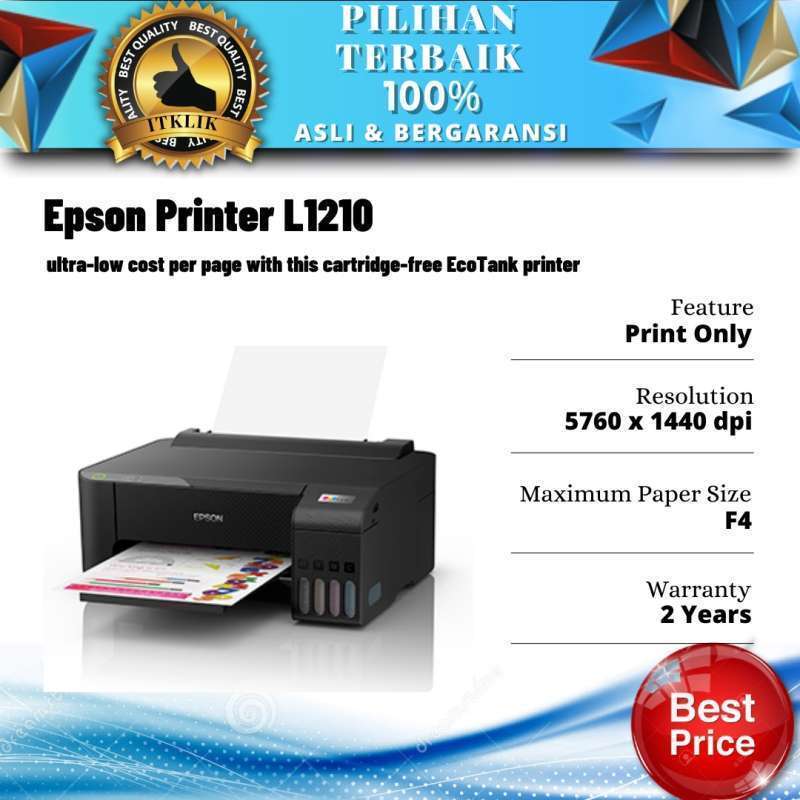 Promo PRINTER EPSON L1210 Pengganti EPSON L1110 Print Only di ...