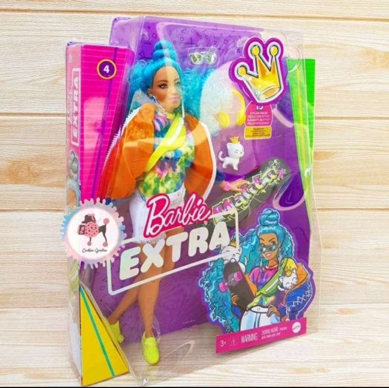 Barbie extra sales doll with skateboard