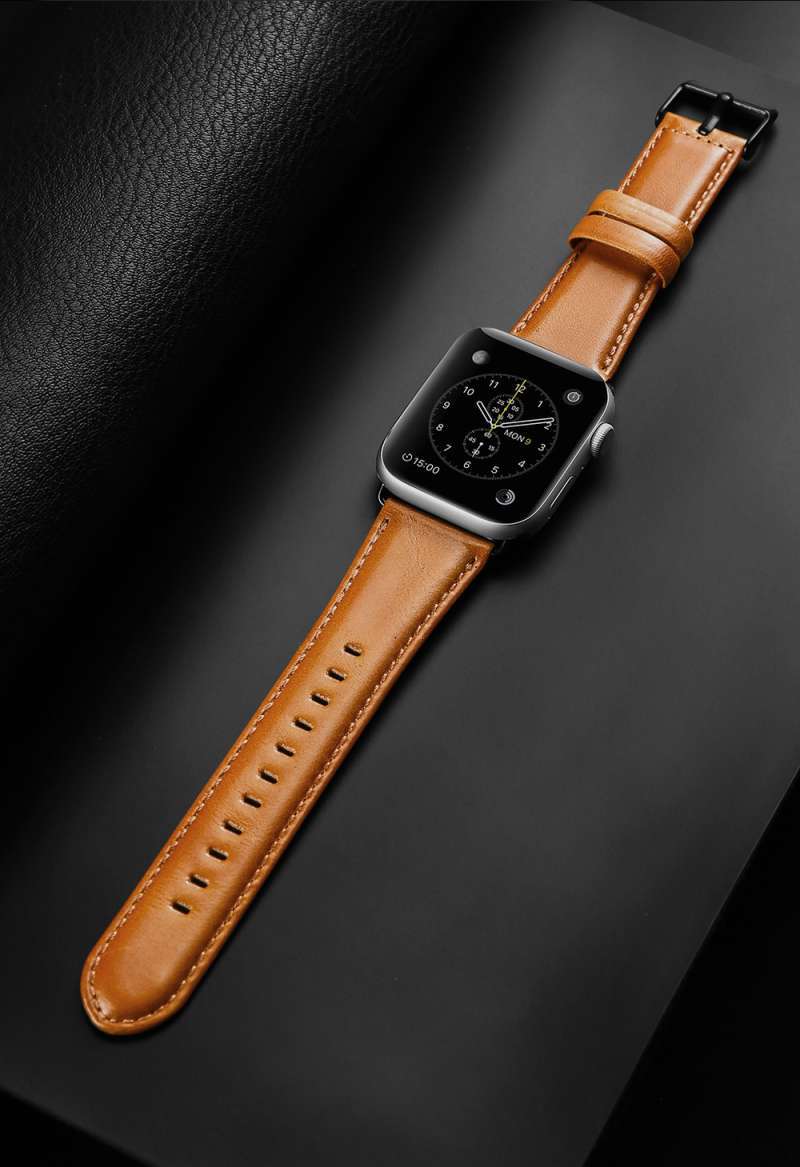 Apple watch series 7 leather strap clearance