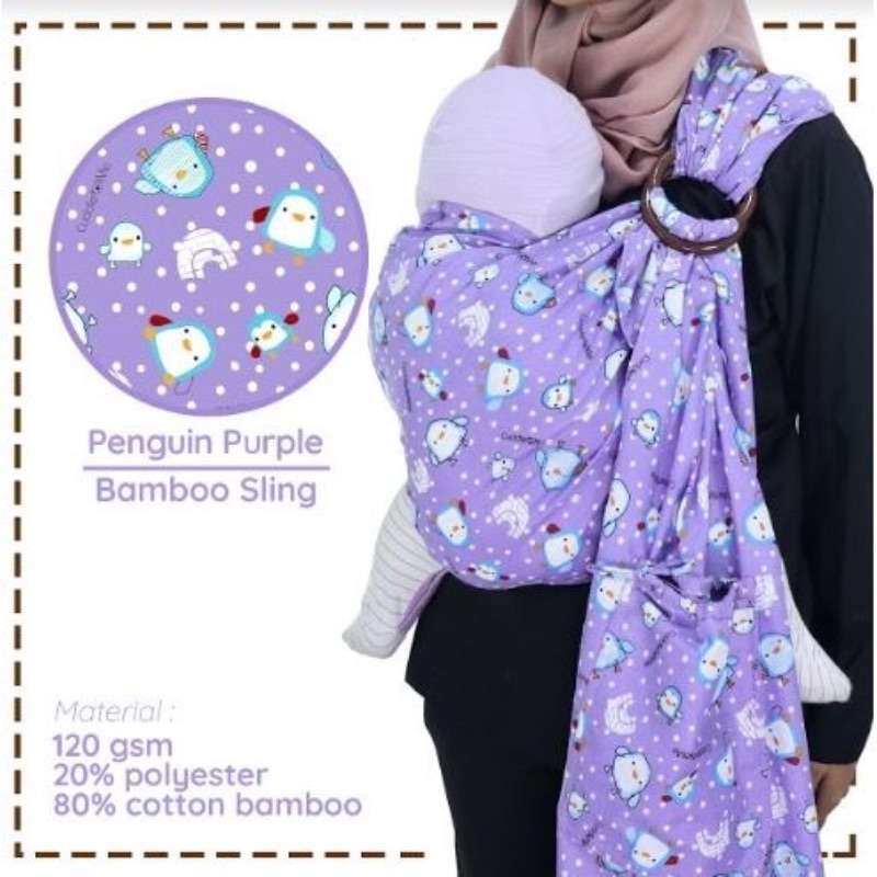 Jual Cuddleme Bamboo Ring Sling Gendongan Bayi Ringsling Katun