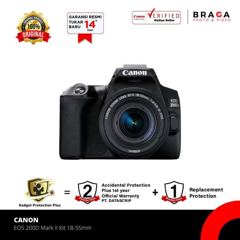 Promo Braga Photo Video Canon Eos 200d Mark Ii Kit 18-55mm