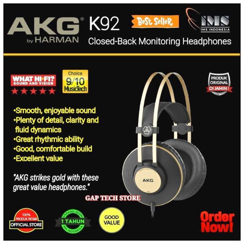 Jual Jual Akg K52 - K 52 -- K72 - K 72 -- K92 - K 92 Monitoring Headphones  - Akg K52 - Multicolor di Seller Subur Abadi - Kota Jakarta Pusat, DKI  Jakarta | Blibli