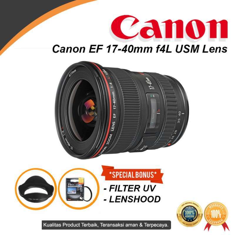 Canon EF 17-40mm F4L USM Lensa Camera DSLR - Main Image