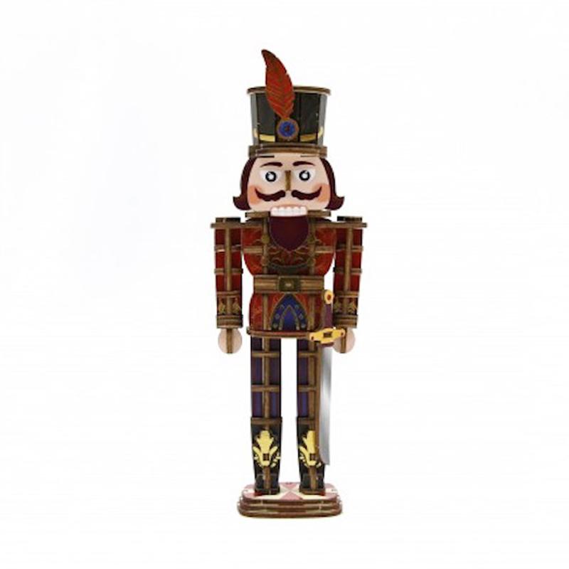 Kigumi Jigzle Wooden Art Puzzle Nutcraker with Color 3D Puzzle