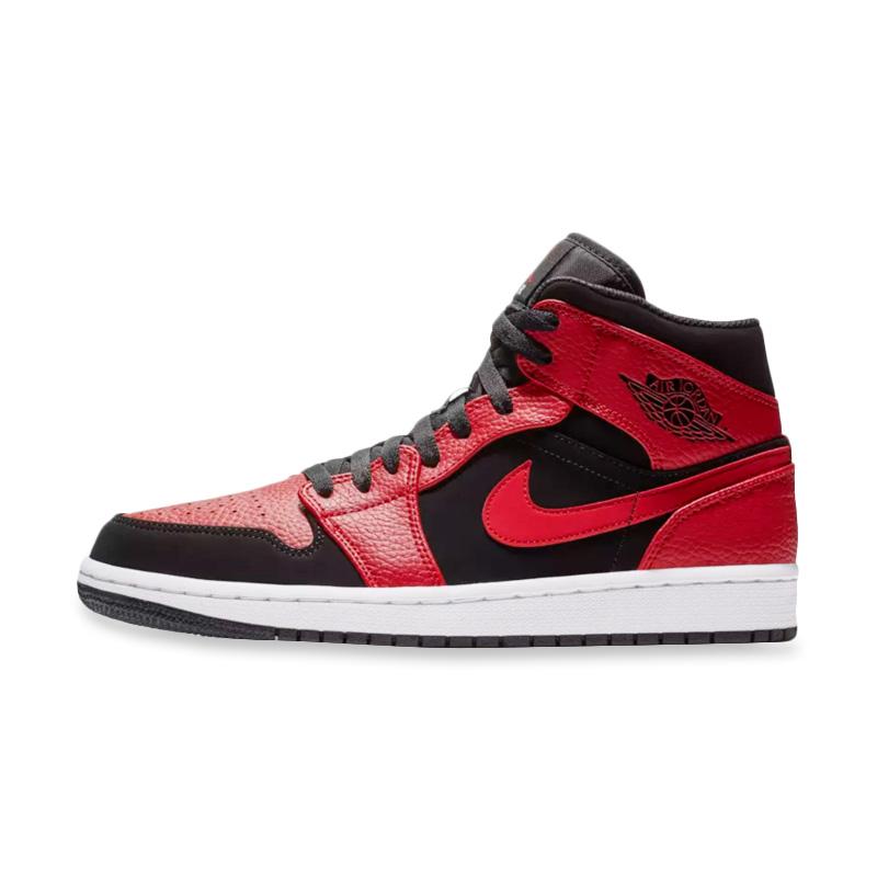 Jual FS - NIKE Men Air Jordan 1 Mid Bred Sepatu Sneakers Pria - Black Red  [AJ 554724-054] di Seller Kick Store - Kab. Bojonegoro, Jawa Timur | Blibli