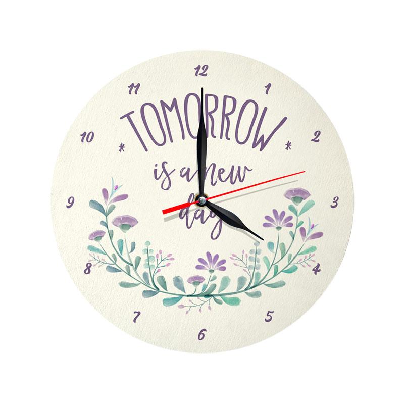 Jual Kayugraphy Jb036 Tomorrow Is A New Day Wall Clock Jam Dinding