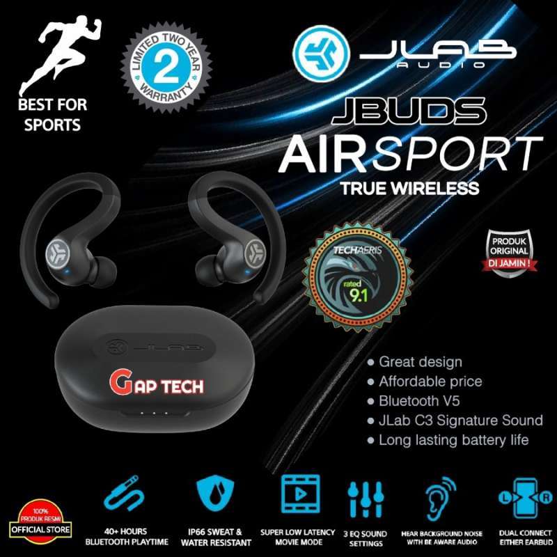 Jual Jlab Jbuds Air Sport True Wireless Earbuds/tws Original
