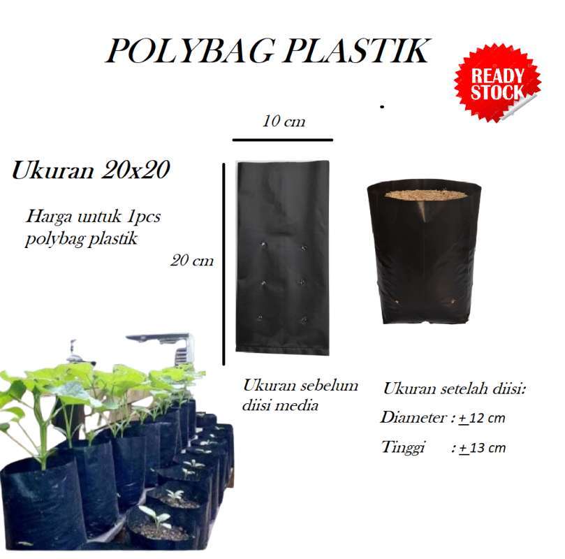 Promo Polibag Plastik Ukuran 20 X 20 Per Lembar Diskon 47% Di