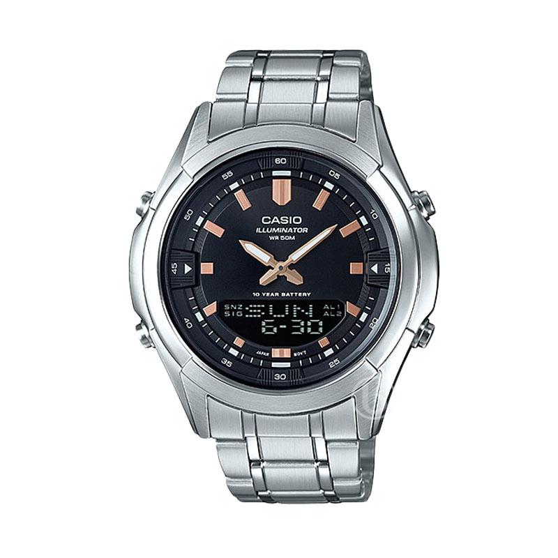 CASIO Telememo Jam Tangan Pria [Original/ AMW-840D/ 10 Year Battery]