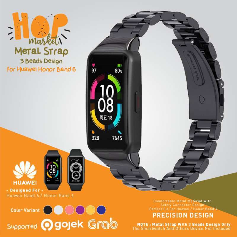 Jual MIJOBS Metal Plus Stainless Steel Strap for Huawei Band 6 / PRO /  Honor Band 6 (Tali Jam Wrist Band) - BLACK di Seller HOP Market - Kota  Jakarta Barat, DKI Jakarta | Blibli