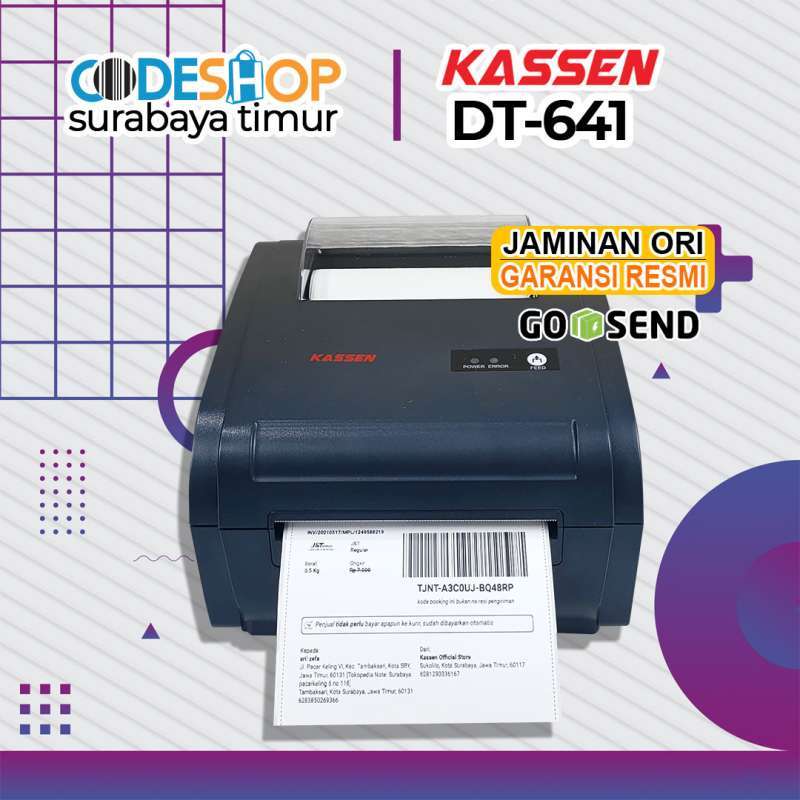 Jual PRINTER THERMAL BLUETOOTH RESI LABEL BARCODE KASSEN DT ...