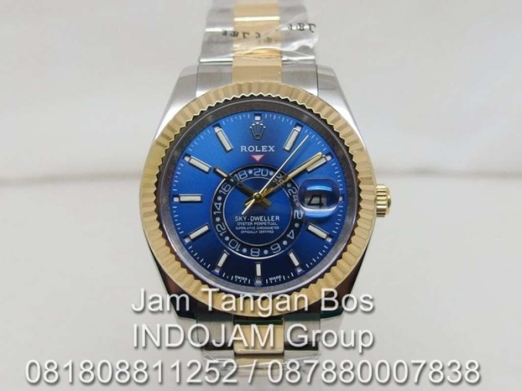 ROLEX SKY DWELLER 2017 COMBI STEEL BLUE 