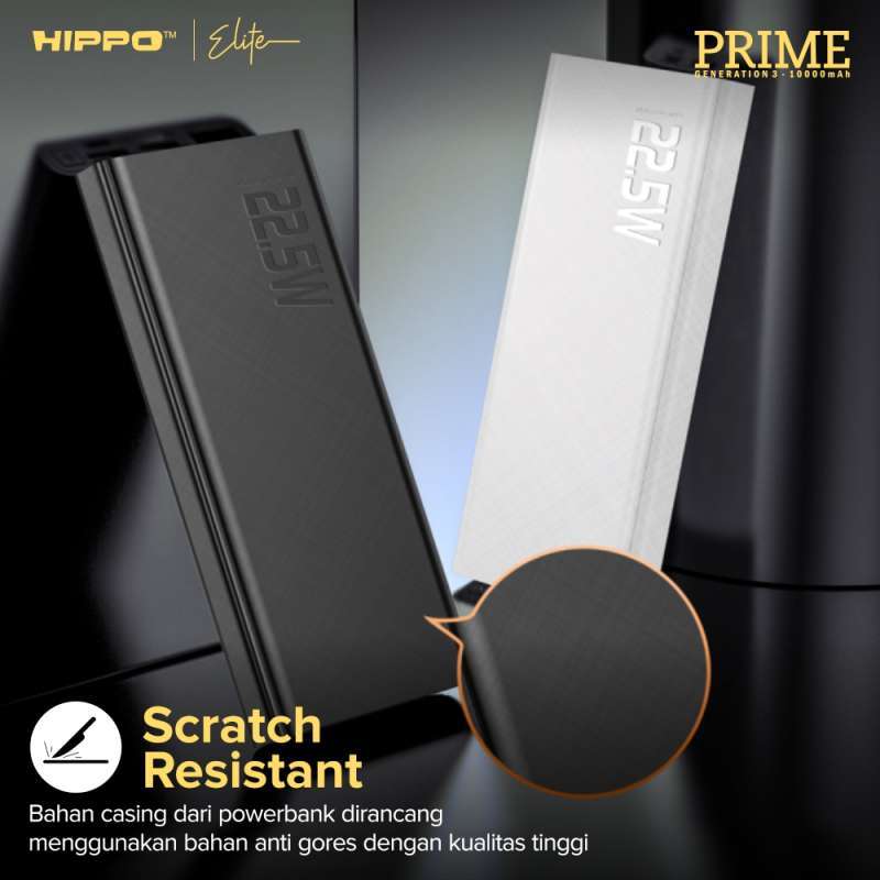 Hippo Elite Powerbank Prime Gen 3 20.000mAh Fast Charging, VOOC ,PD - Hitam