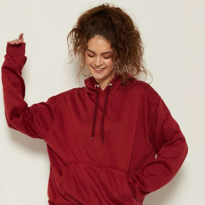 Promo Hoodie Jumper Merah Maroon Wanita 
