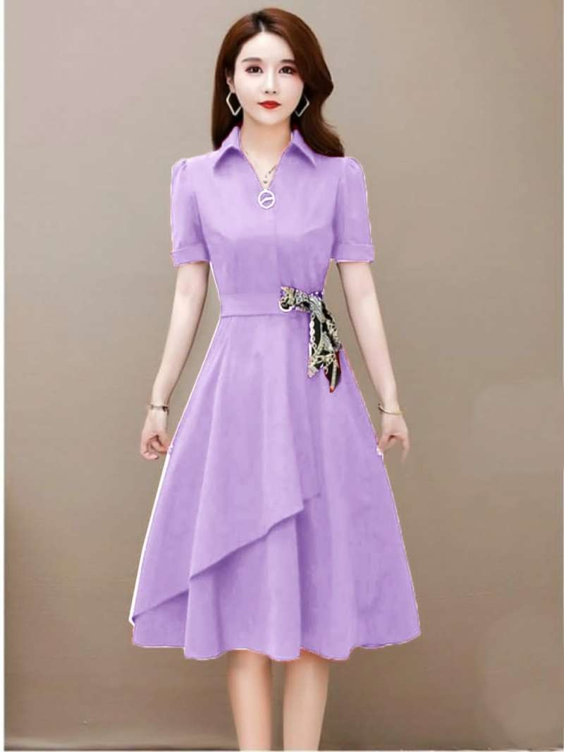 baju dress wanita lengan pendek merk momita