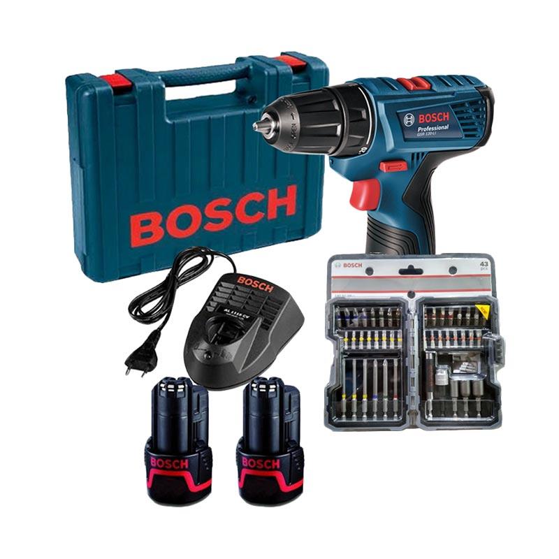 Jual Mesin Bor Obeng Baterai Bosch Gsr 120 Li 43 Pcs Acc Online Desember 2020 Blibli