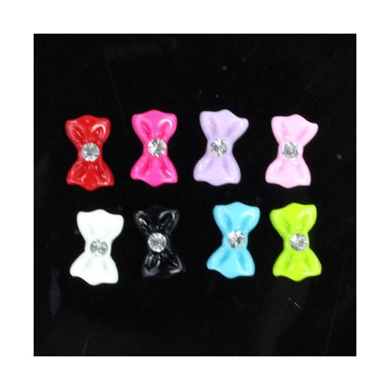 Jual Bluelans Colorful 3d Inlaid Rhinestone Bow Tie Shape Fashion