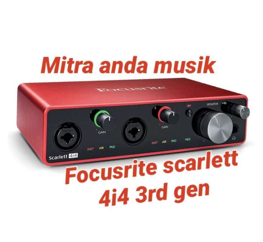 Focusrite Scarlett 4i4 3rd Gen 4x4 USB Audio Interface Bundle with Headphon