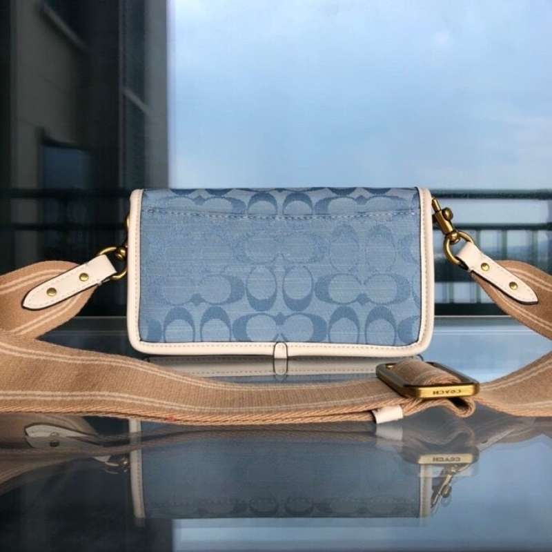 hayden foldover crossbody in signature chambray