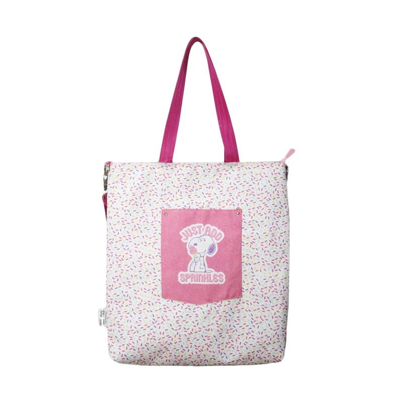 Never Too Old Project Snoopy Sprinkle Tote Bag Wanita