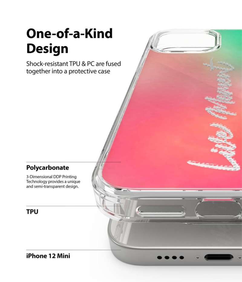 Ringke iPhone 12 mini Fusion New York Label Anti Crack Hybrid Softcase
