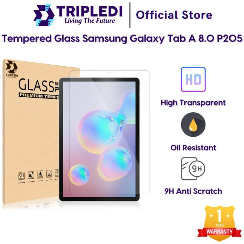 TRIPLEDI Pelindung Layar Tablet Galaxy Tab A 8.0 2019 dengan Kaca Tempered 9H, Anti Sidik Jari dan Ultra Tipis. Cocok untuk Pengguna Samsung Spen