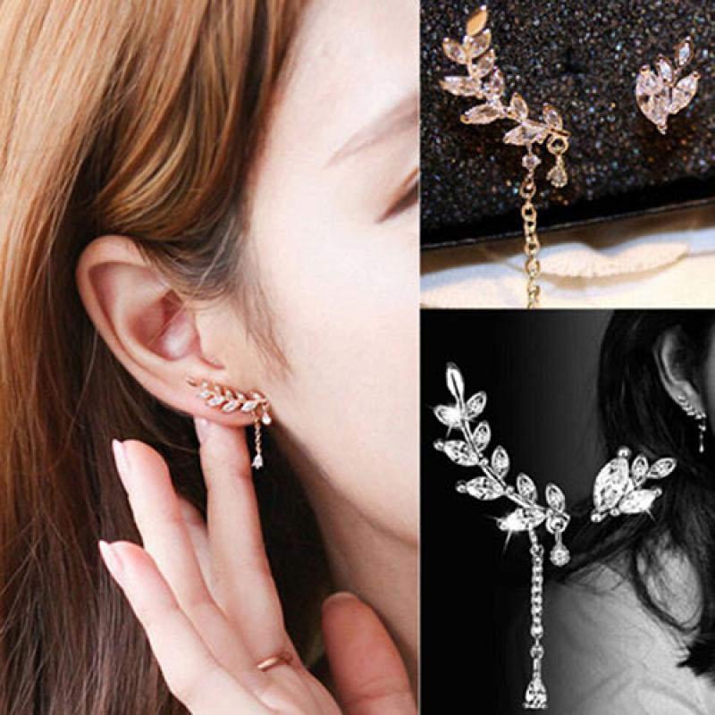 Bluelans Women S Asymmetric Leaf Ear Clip Chain Drop Dangle Cuff Stud Earrings Gold Bluelans Women S Asymmetric Leaf Ear Clip Chain Drop Dangle Cuff Stud Earrings Gold